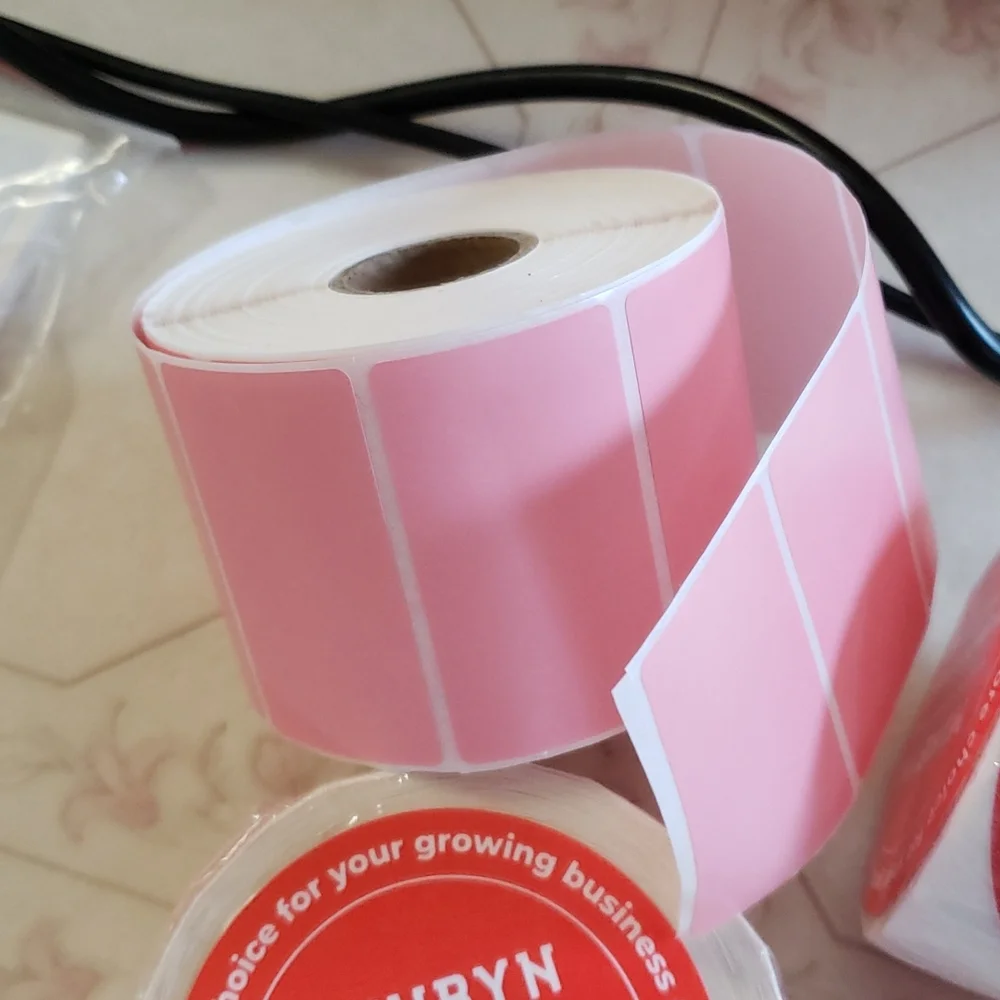 x3NWT 2140! Sticker Labels Muynbyn Sticker Printer Labels Red Heart Pink Circles